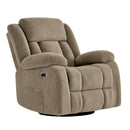 Advwin Flannel Recliner Chair Light Brown