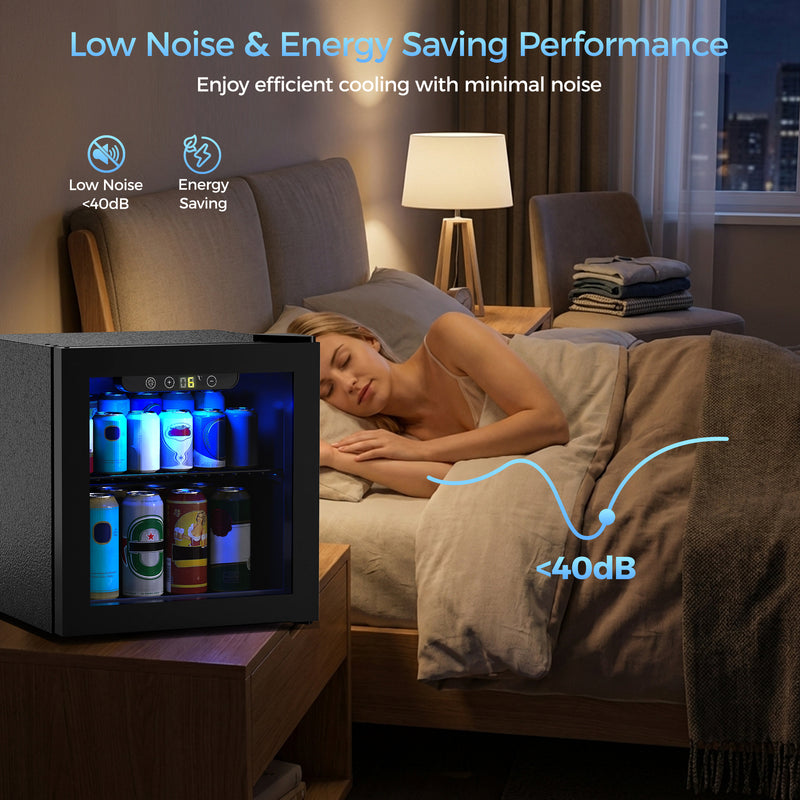 Advwin 36L Mini Beverage Cooler with Adjustable Temp