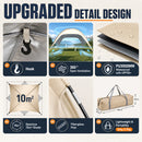 Advwin 8-10 Person Pop Up Beach Tent with Side Walls