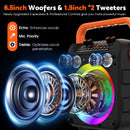 Advwin Portable Singing Machine Karaoke with 2 Mics