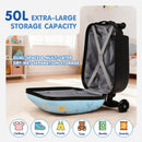 Advwin Foldable 2-in-1 Kids Ride-on Luggage with Wheels