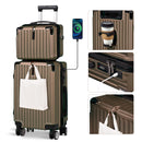 Advwin 20"+14" Hardshell Luggage Set with Silent Wheels