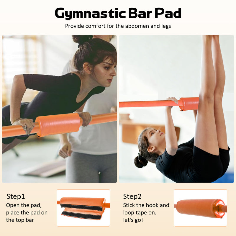 Advwin Kids Gymnastics Bar with Swing & Mat & Rings