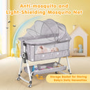 Advwin 3-in-1 Baby Bassinet Adjustable Bedside Crib