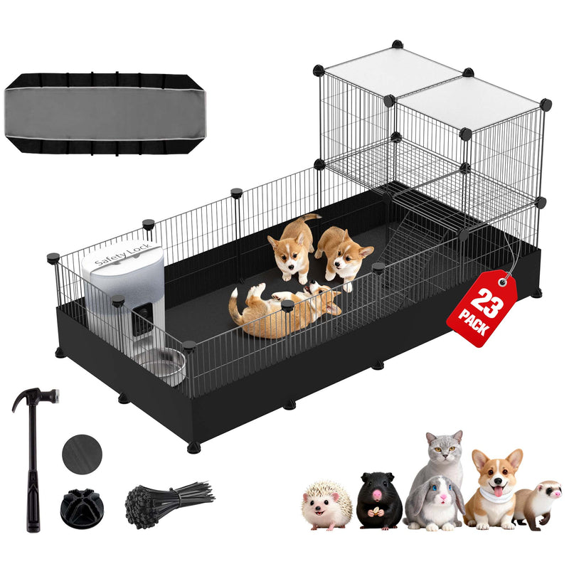 Advwin Guinea Pig Cage with Waterproof Mat & Ladder