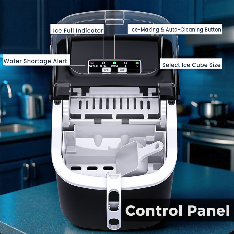 Advwin Portable Countertop Ice Maker with Handle & Basket