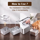 Advwin 12L Stainless Steel No Spill Dog Water Bowl