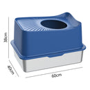 Advwin Stainless Steel Cat Litter Box Large Top Entry
