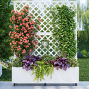 Advwin Planter Box Privacy Screen with Trellis & Wheels