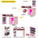 Advwin Manicure Table Dust with Dust Collector LED Light