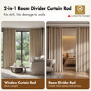 Advwin No Drill Adjustable Curtain Rod Room Divider Black (Pre-Order)