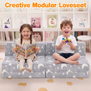 Advwin 3-in-1 Toddler Folding Sofa Bed with Pillow