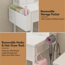 Adwin Dressing Table Stool Set with Mirror Charging Station