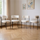 Advwin Dining Chairs Set of 4 Velvet White (Pre-Order)