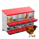 Advwin 10-Compartment Chicken Nesting Box Steel Coop