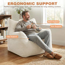 Advwin 83*90cm Corduroy Bean Bag Chair with Backrest