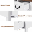 Advwin 100cm Vintage Console Table w/ 3 Drawers & Open Shelf