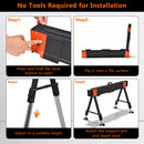Advwin 2PCS Heavy Duty Folding Sawhorse w/ Adjustable Height