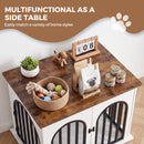 Advwin Dog Crate Furniture End Table with 3 Doors