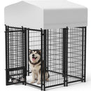 Advwin 8 Panels Outdoor Dog Kennel w/ Secure Lock