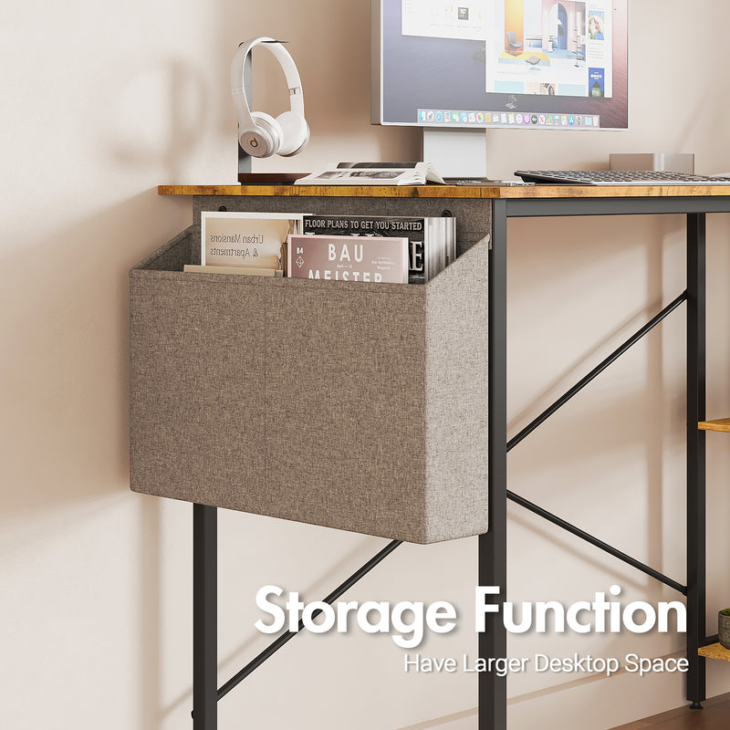 Advwin L Shaped Computer Desk with Storage Shelves