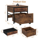 Advwin Mini Fridge Stand w/ 2 Drawers & Power Outlet