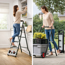 Advwin 2-In-1 Folding Ladder & Hand Truck