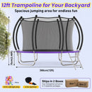 Advwin 12FT Outdoor Trampoline for Kids w/ Sprinkler