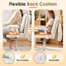 Advwin Teddy Cross Legged Office Chair w/ Footrest & Wheels