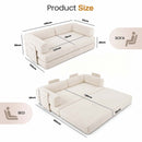 Advwin 5-in-1 Convertible Folding Loveseat Sofa Bed