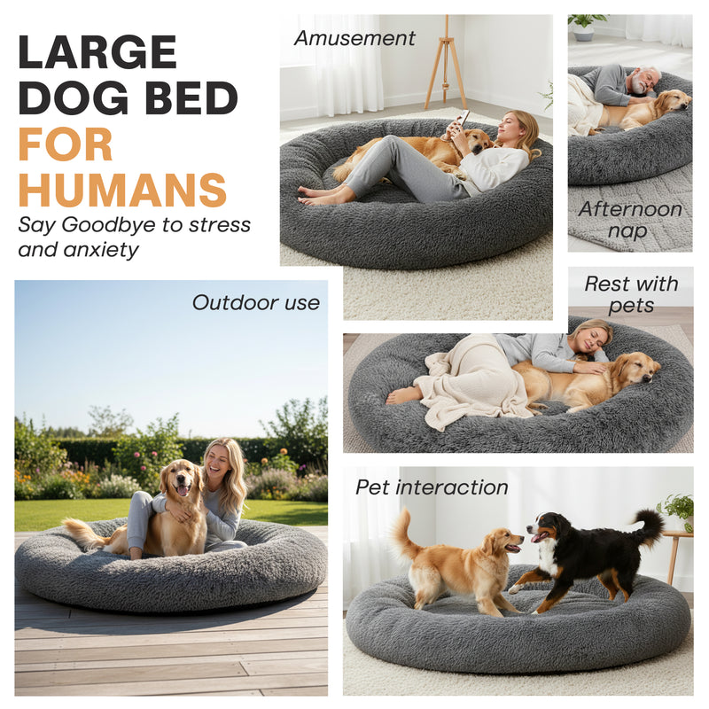 Advwin Human-Size Dog Bed 168x152x20.5cm Fits Adult and Pet