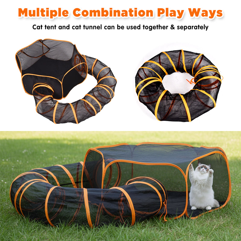 Advwin Outdoor Cat Enclosures Playground with Storage Bag