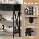 Advwin Narrow Console Table with Drawers