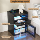 Advwin Bedside Table with Charging Station