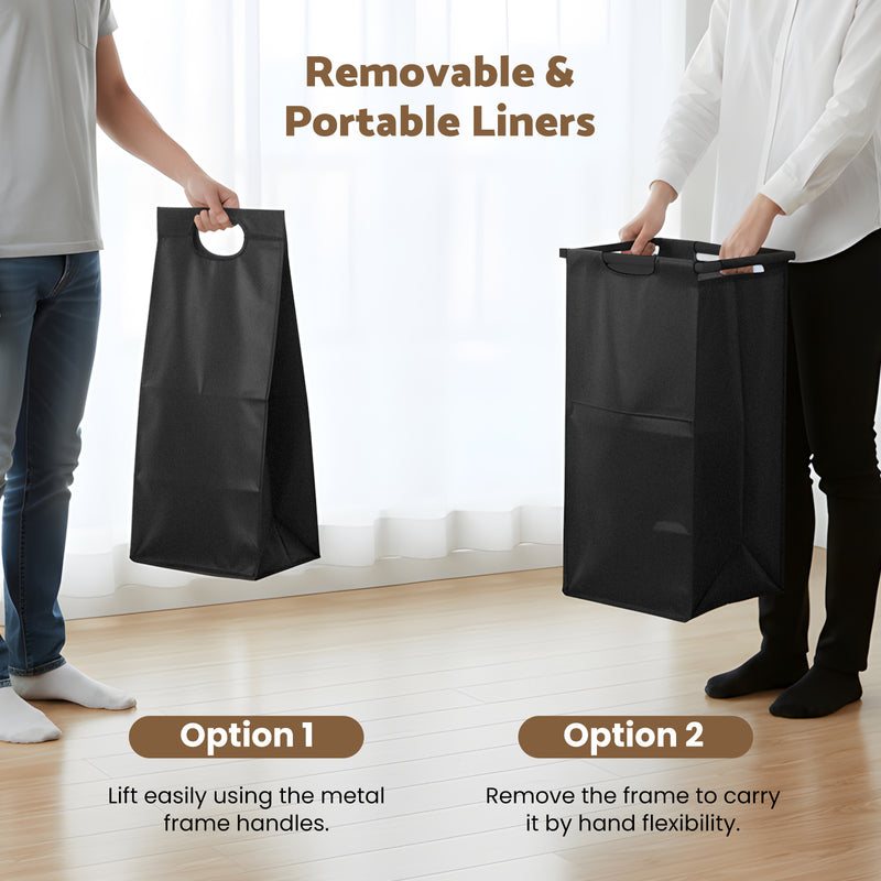 Advwin Laundry Hamper with Fabric Drawer 60L