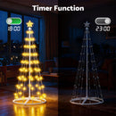 Advwin 204cm Christmas Cone Tree Lights with LED Lights