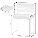 Advwin 80cm Small Desk w/ Monitor Stand & Pegboard