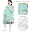 Advwin Oversized Sherpa Wearable Blanket Hoodie Kids