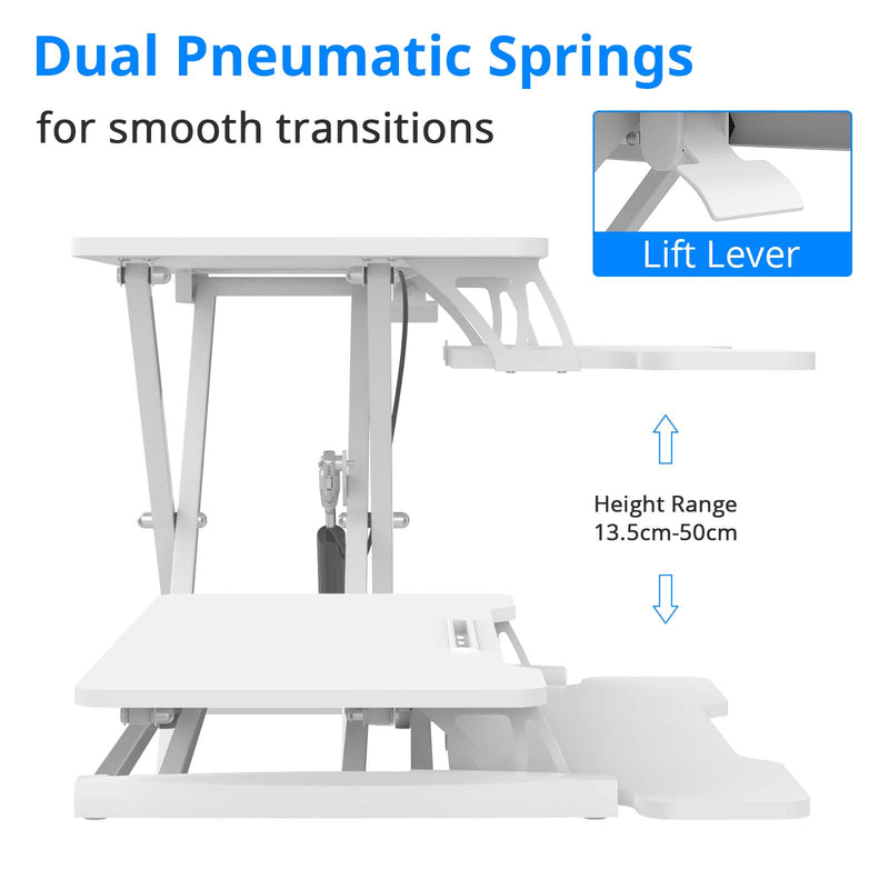 Advwin Standing Desk Height Adjustable White