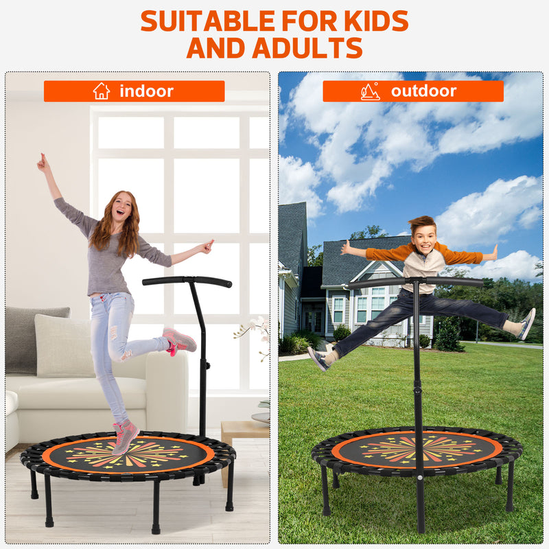 Advwin Mini Trampoline w/Adjustable Handle