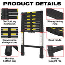 Advwin 3.8m Portable Aluminum Telescoping Ladder