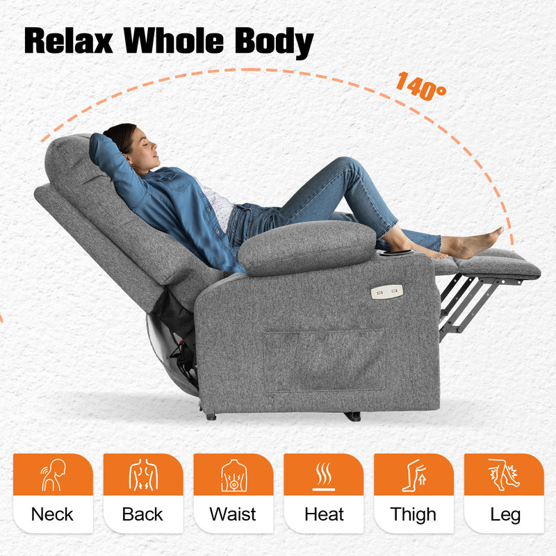 Advwin Massage Chair Electric Recliner Chairs Grey