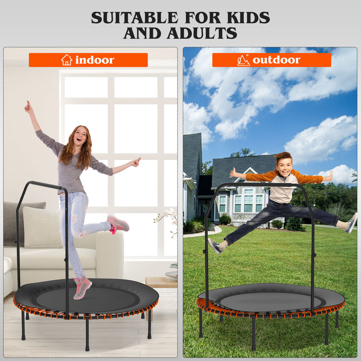 Exercise Trampolines Best Rated Mini Trampoline Rebounders 40 Inch