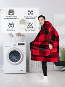 Advwin Oversized Sherpa Wearable Blanket Hoodie Adult