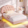 Advwin LED Floating Bed Frame w/ Adjustable Headboard King Single