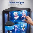 Advwin 4-Tier Corner LED Glass Display Showcase