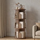 Advwin 3-Tier 360° Rotating Bookshelf Brown