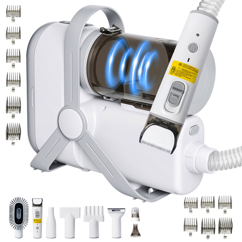 Advwin 3-in-1 Pet Grooming Vacuum Kit with Dryer & Clipper