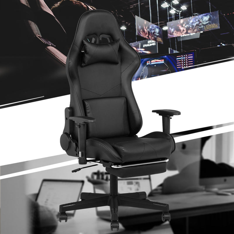 Advwin Gaming Chair Recline 180° Ergonomic Chair with Footrest