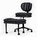 Advwin Cross-Legged Office Chair PU Leather
